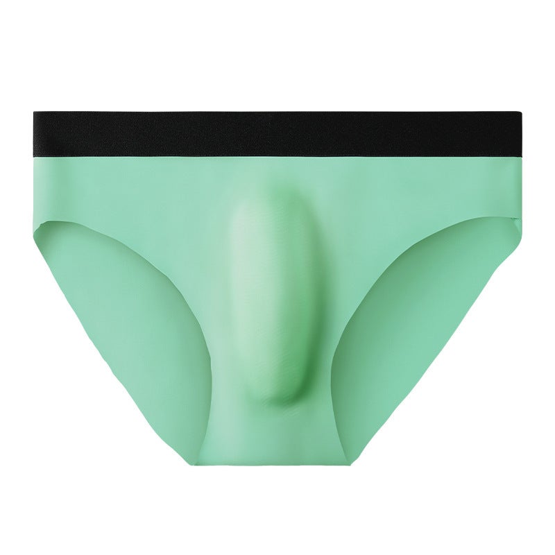 Mens Underwear Mens Ice Silk Traceless Breathable Ultra-thin Briefs Summer Ice Cool Soft and Comfortable Underpants for Boys Grey  - Image 3