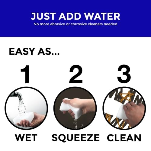 STK 20 Pack Extra Thick Magic Cleaning Pads - Eraser Sponge for All Surfaces - Kitchen-Bathroom-Furniture-Leather-Car-Steel - Just Add Water to Erase All Dirt - Melamine - Universal Cleaner - Image 3