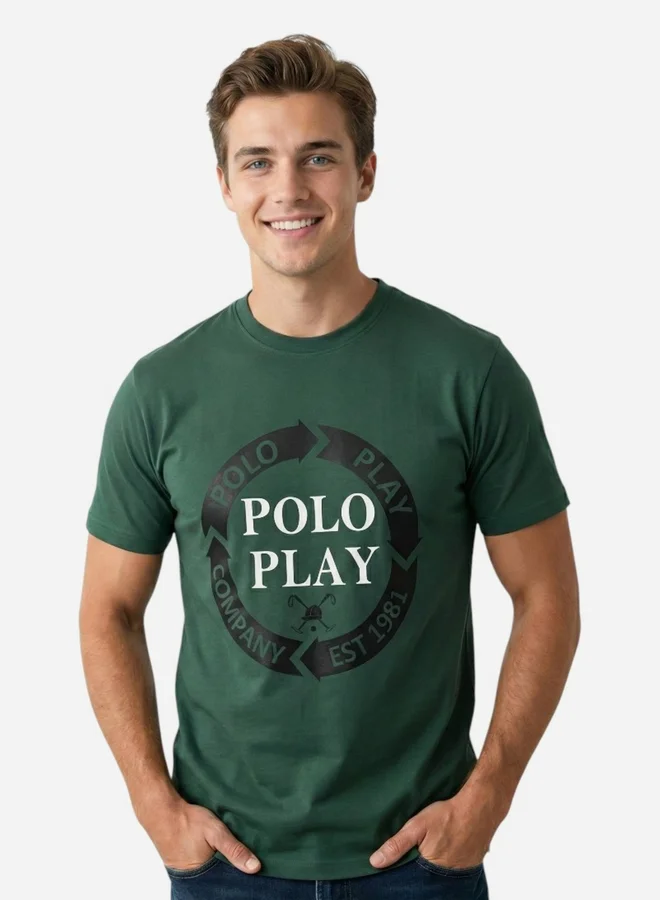 Polo Play Men Graphic Logo Short Sleeve T-Shirt