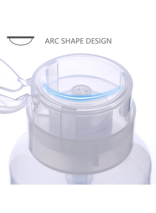 بيوتي زجاجة منظف بيوتي، زجاجة شفافة، قطعة واحدة، زجاجة فارغة قابلة للقفل، موزع مضخة، لطلاء الأظافر ومزيل المكياج، سعة 200 مل (قطعة واحدة) - Image 3