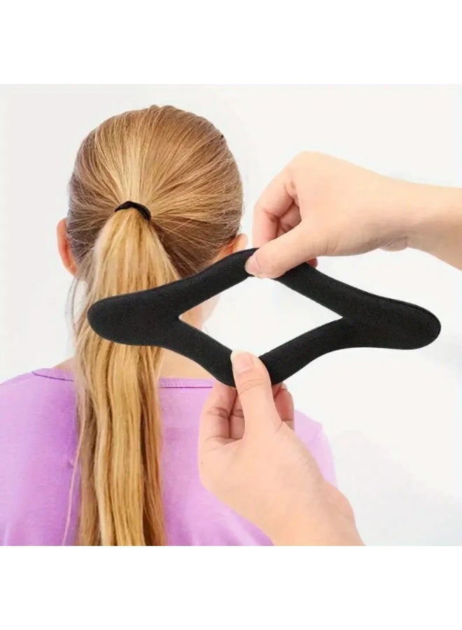 LANGMANNI 4 PCS Easy-to-Use Sponge Hair Styling Tool for Women - Curly Hair Maker, Scrunchie & Bun Shaper with Plastic Loop - Image 2