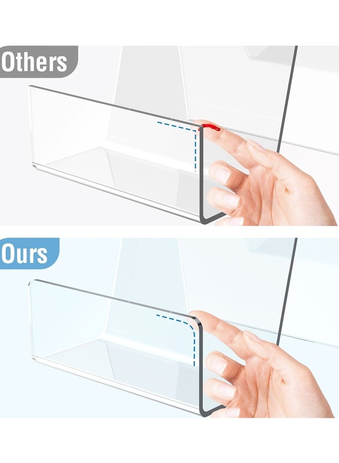 6 Pack Acrylic Book Stand, Clear Easel Stand for Display, Book Display Holder, Display Stand for Album, CD, Magazine,Picture,Artworks, Phone, Tablet - Image 3