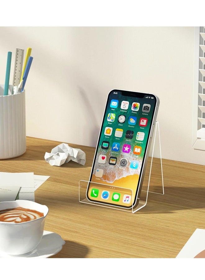6 Pack Acrylic Book Stand, Clear Easel Stand for Display, Book Display Holder, Display Stand for Album, CD, Magazine,Picture,Artworks, Phone, Tablet - Image 4