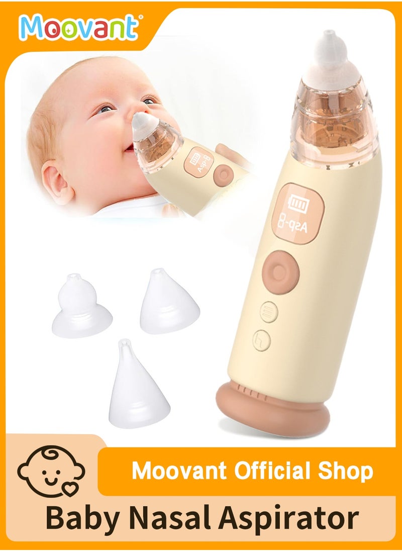 Moovant جهاز شفط أنف الأطفال مع ضوء LED وموسيقى، جهاز كهربائي لإزالة المخاط تلقائيًا، منظف أنف الأطفال المقاوم للماء، منظف محمول قابل لإعادة الشحن لتنظيف أنف الأطفال الذين يعانون من المخاط  - Image 1