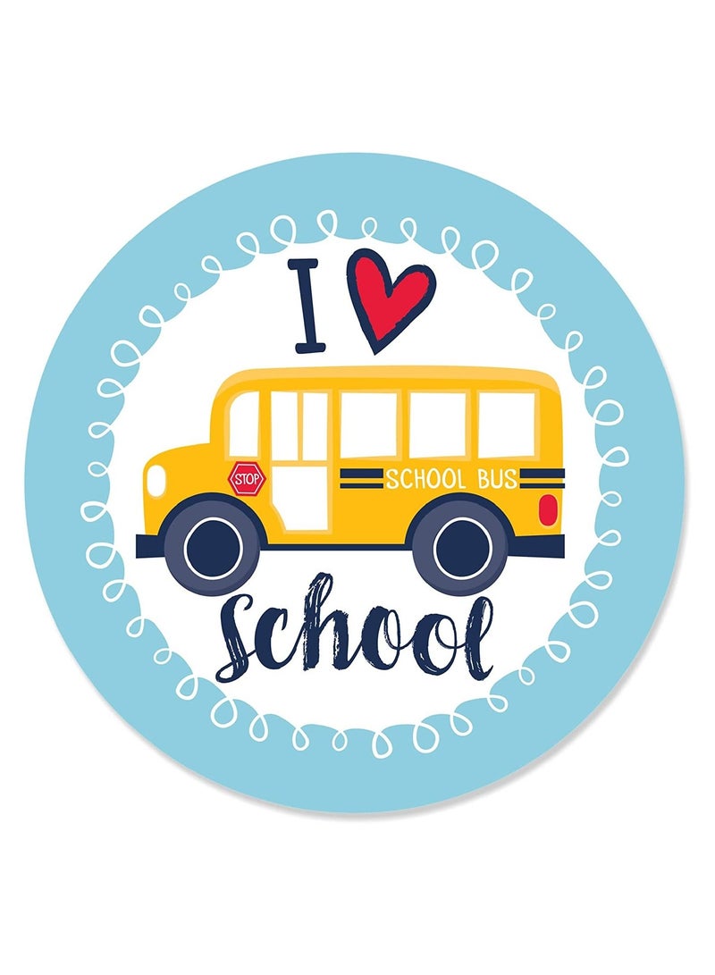 Round stickers to decorate the classroom for the first day of school, back to school - 24 pieces for children, print 01222143812 - Image 2