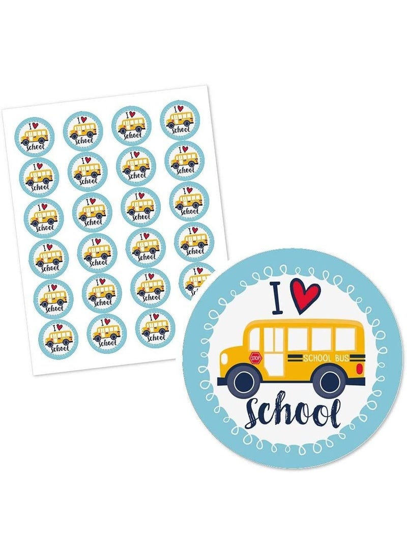 Round stickers to decorate the classroom for the first day of school, back to school - 24 pieces for children, print 01222143812 - Image 1