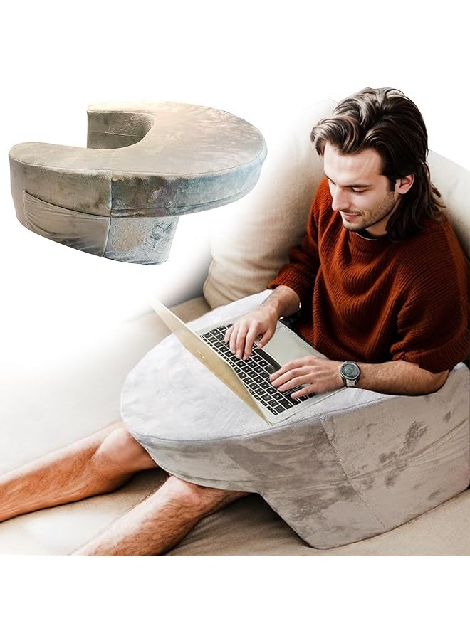 The Bros Reading Pillow for Gaming with Large Arm Rest - Ergonomic Sofa Bed Couch Laptop Desk  - Image 1