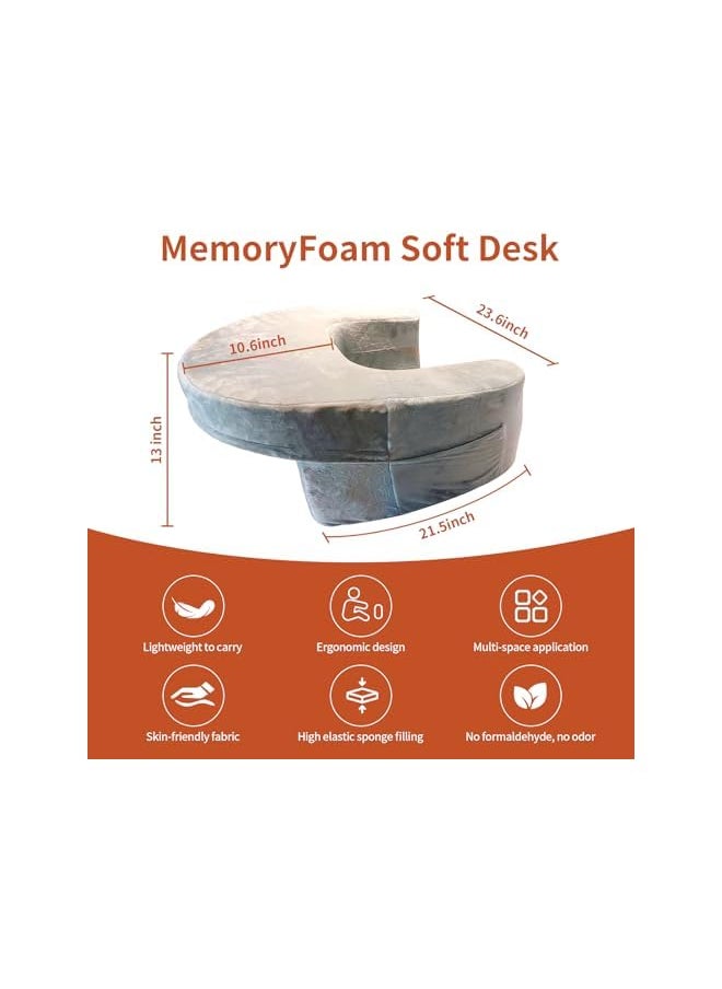 The Bros Reading Pillow for Gaming with Large Arm Rest - Ergonomic Sofa Bed Couch Laptop Desk  - Image 3