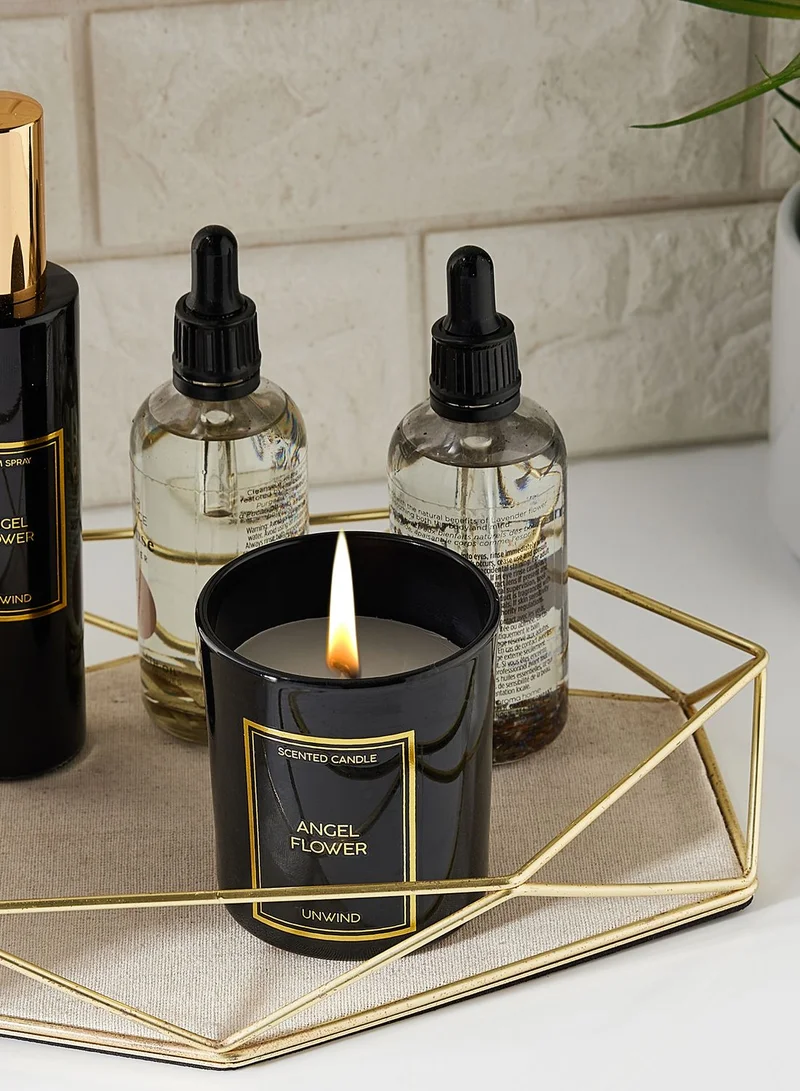 كاندل لايت شمعة عطرية بعطر اللبلاب بوعاء زجاجي وغطاء معدني
