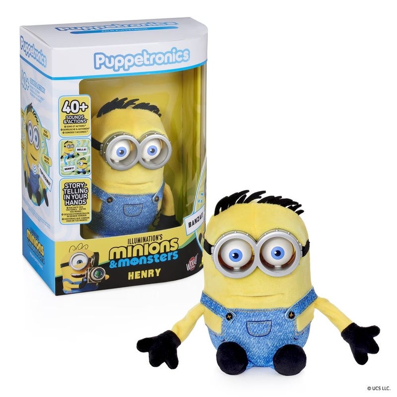 Wow! Stuff - Minions and Monsters Henry Palm Puppetronic Interactive Toy with 40 Plus Sounds - MIN-1050 - Image 1