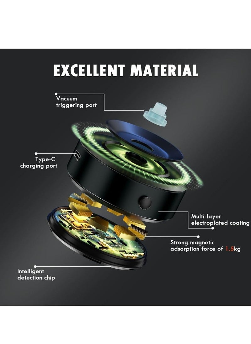 ELTRAZONE Magnetic Suction Cup Phone Holder for Car - Universal Dashboard & Windshield Mount for iPhone 15, 14, 13 Pro Max, MagSafe Case Compatible, All Phones, Secure & Adjustable, Grey - Convenient & Stable Car Phone Mount - Image 3