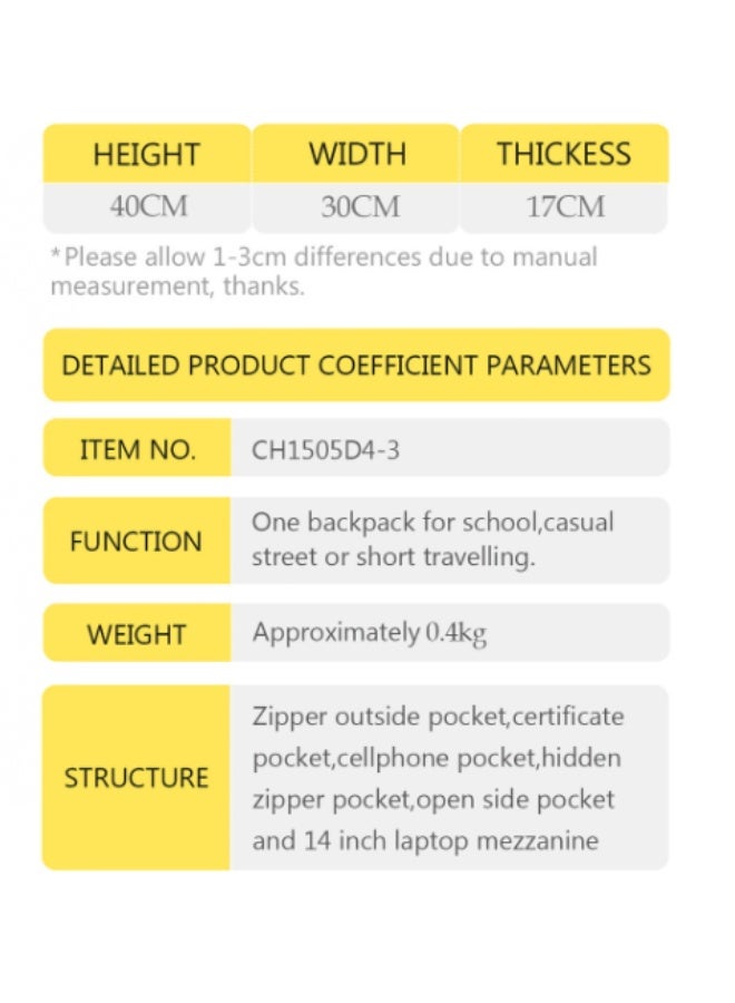 Pokemon Children's PokÃ©mon Pikachu backpack set, includes a matching pencil case, made of lightweight Oxford cloth, suitable for both boys and girls. - Image 2