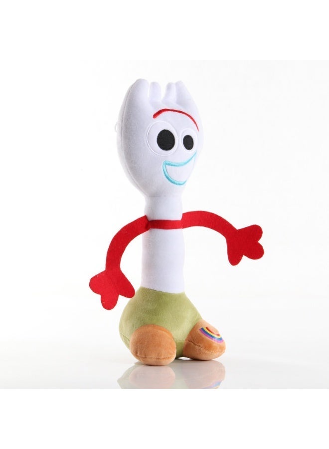 Toy Story Forky 25CM Plush with Bonnie Embroidery Footprint, Kids Stuffed Grab Doll - Image 2