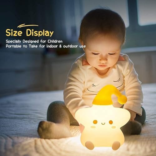 DotCom Kids Night Light Lamp | Rechargeable LED Bedside for Children's Bedroom | Ideal Gift for Boys, Girls, Toddlers, and Nursery (Star Lamp) - Image 5
