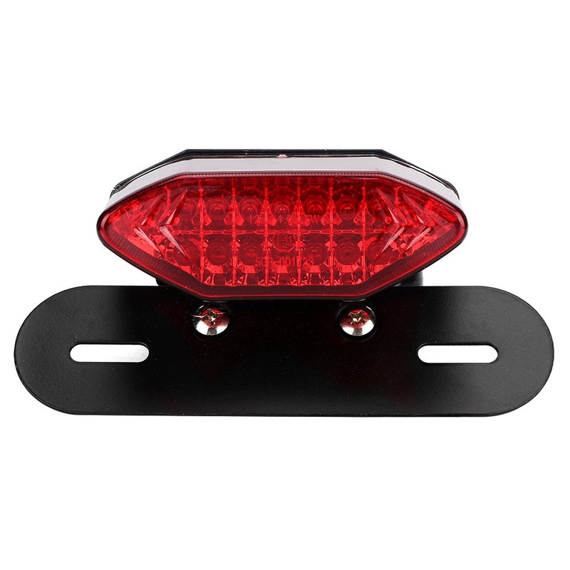 Tail Light: 112 X 54 X 41mm ABS + Metal Material - Super Bright Faster Response License Plate Brake & Turn Signal Light for Universal Motorcycle & Car Driving Safety - Image 1