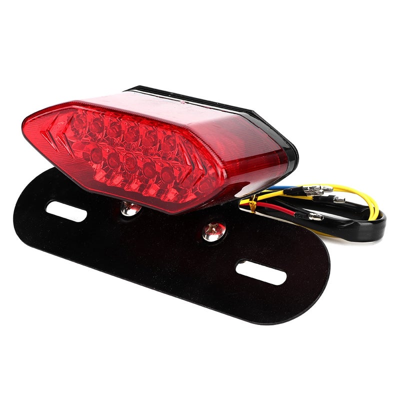 Tail Light: 112 X 54 X 41mm ABS + Metal Material - Super Bright Faster Response License Plate Brake & Turn Signal Light for Universal Motorcycle & Car Driving Safety - Image 2