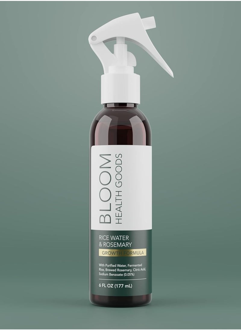 BLOOM HEALTH GOODS - Rice Water & Brewed Rosemary Spray – Hair & Skin Serum – Strengthen, Moisturize & Thicken Naturally – for Dry, Oily, Flaky, Thinning, Damaged Hair Types - Image 1