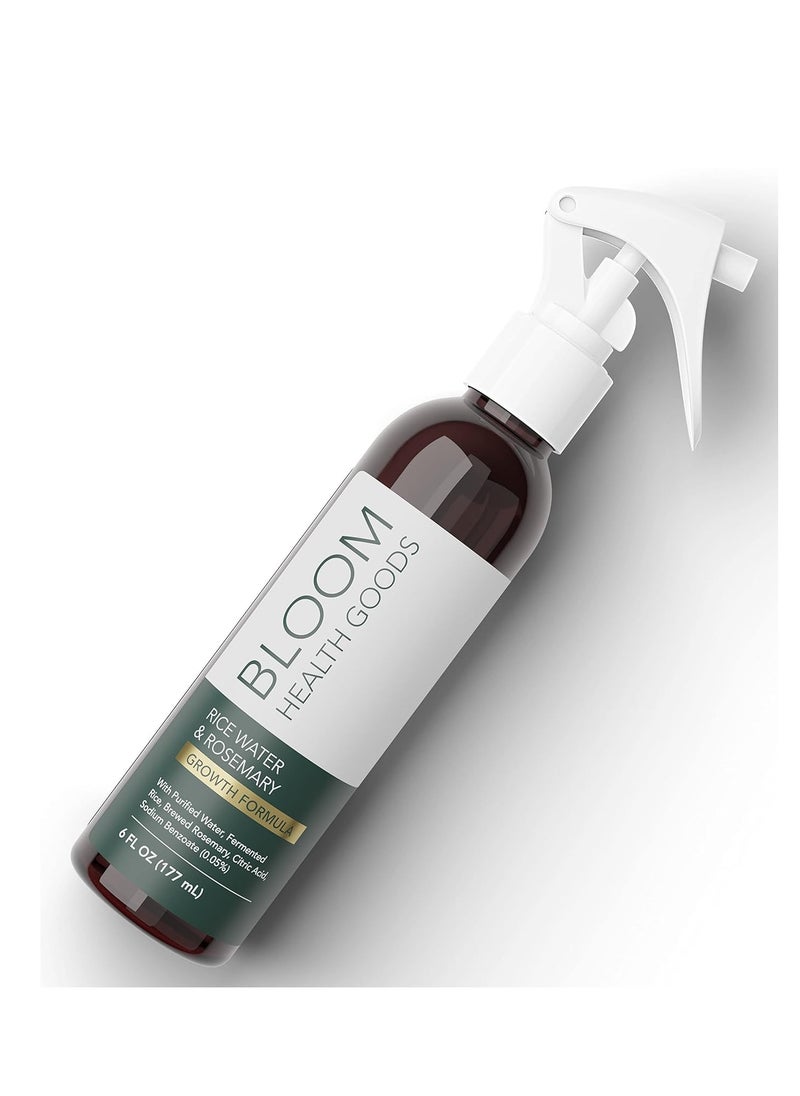 BLOOM HEALTH GOODS - Rice Water & Brewed Rosemary Spray – Hair & Skin Serum – Strengthen, Moisturize & Thicken Naturally – for Dry, Oily, Flaky, Thinning, Damaged Hair Types - Image 1