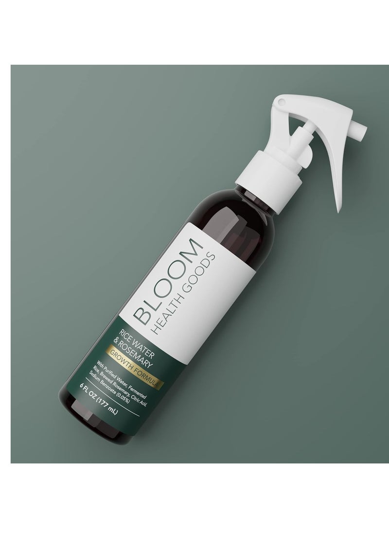 BLOOM HEALTH GOODS - Rice Water & Brewed Rosemary Spray – Hair & Skin Serum – Strengthen, Moisturize & Thicken Naturally – for Dry, Oily, Flaky, Thinning, Damaged Hair Types - Image 1