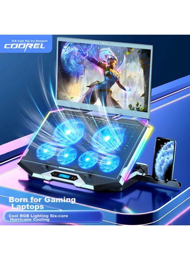 ICE COOREL Kuorui Bingzun K9 Laptop Cooling Pad, Laptop Stand, Gaming Laptop Alienware Adjustable Speed Fan Cooling Stand With Rgb Lighting, Jixiezheng/lenovo/huawei - Image 4