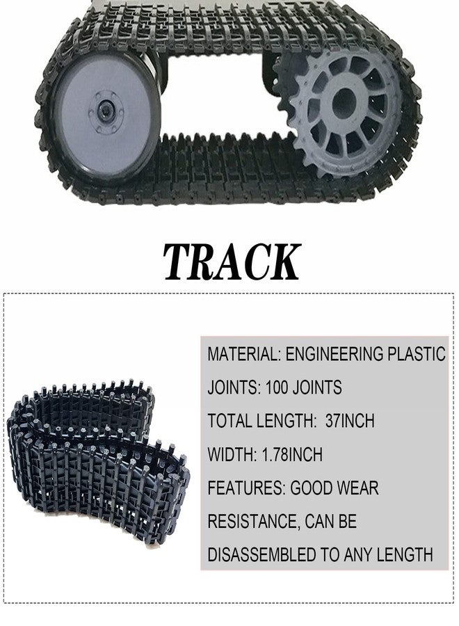 SmaringRobot Premium Intelligent 2WD Tank Robot Chassis Platform with 2PCS DC Motors & Plastic Track, RC STEAM Science Kit Compatible with PS2, WiFi, Bluetooth for School Scientific Education, Robotic Competition - Image 4