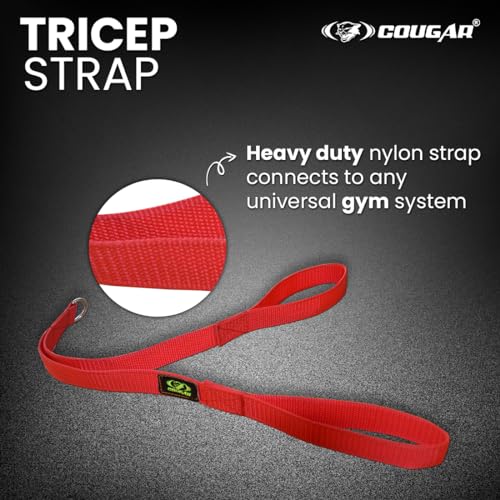 Cougar Gym Cable Machine Attachment Tricep Strap/Band Gym Equipment Triceps Rope - Image 3