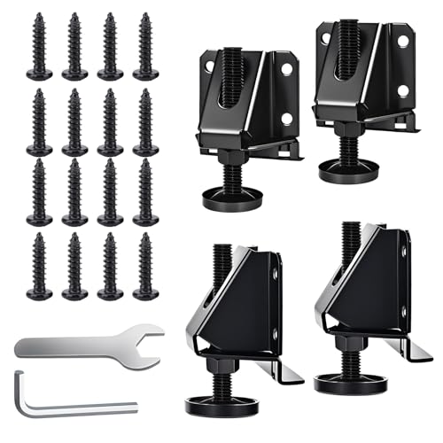 Xfopz Heavy Duty Leveling Feet, 4 Pack Adjustable Furniture Levelers, 2" Height Adjustment, No-Flip Furniture Installation – Hex Nut Design for Flawless Leveling - Image 1