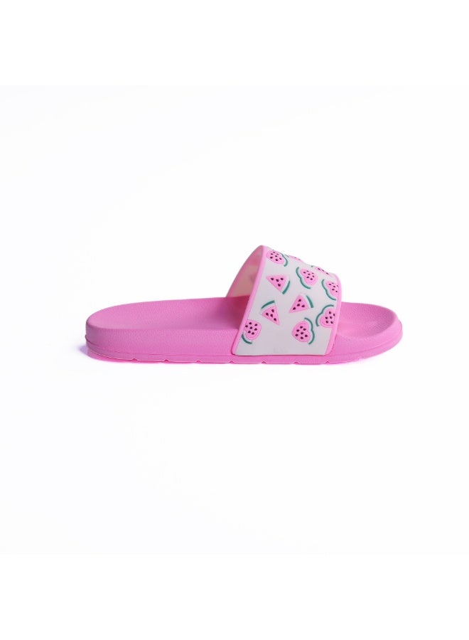 أوندا شبشب أوندا ديزني بتصميم البطيخ، مريح وخفيف الوزن وأنيق، مناسب للجنسين، وردي وأبيض - Image 5