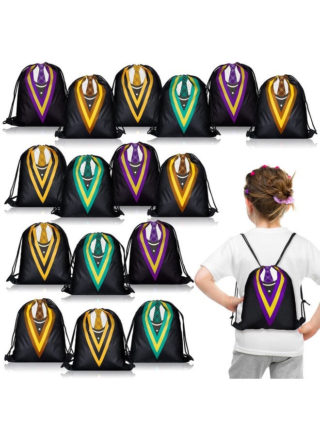 Saintrygo 16 Pieces Magical Wizard School Party Favor Bags Magical Themed Party Goodie Bags Wizard Loot Drawstring Backpack Gift Bags Dress Up Novelty Decorations Party Supplies For Kids (Novel Style) - Image 1