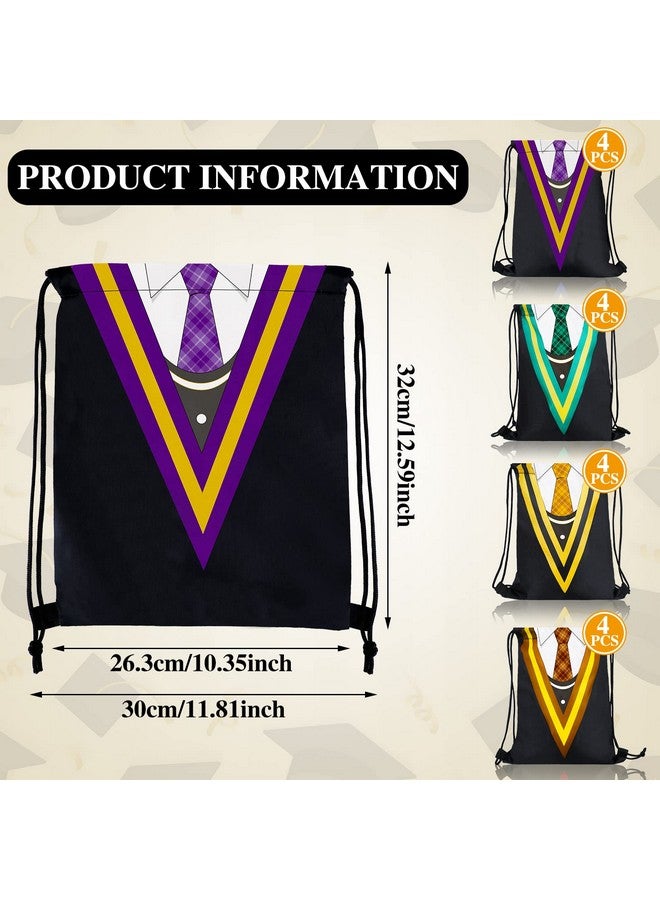 Saintrygo 16 Pieces Magical Wizard School Party Favor Bags Magical Themed Party Goodie Bags Wizard Loot Drawstring Backpack Gift Bags Dress Up Novelty Decorations Party Supplies For Kids (Novel Style) - Image 4