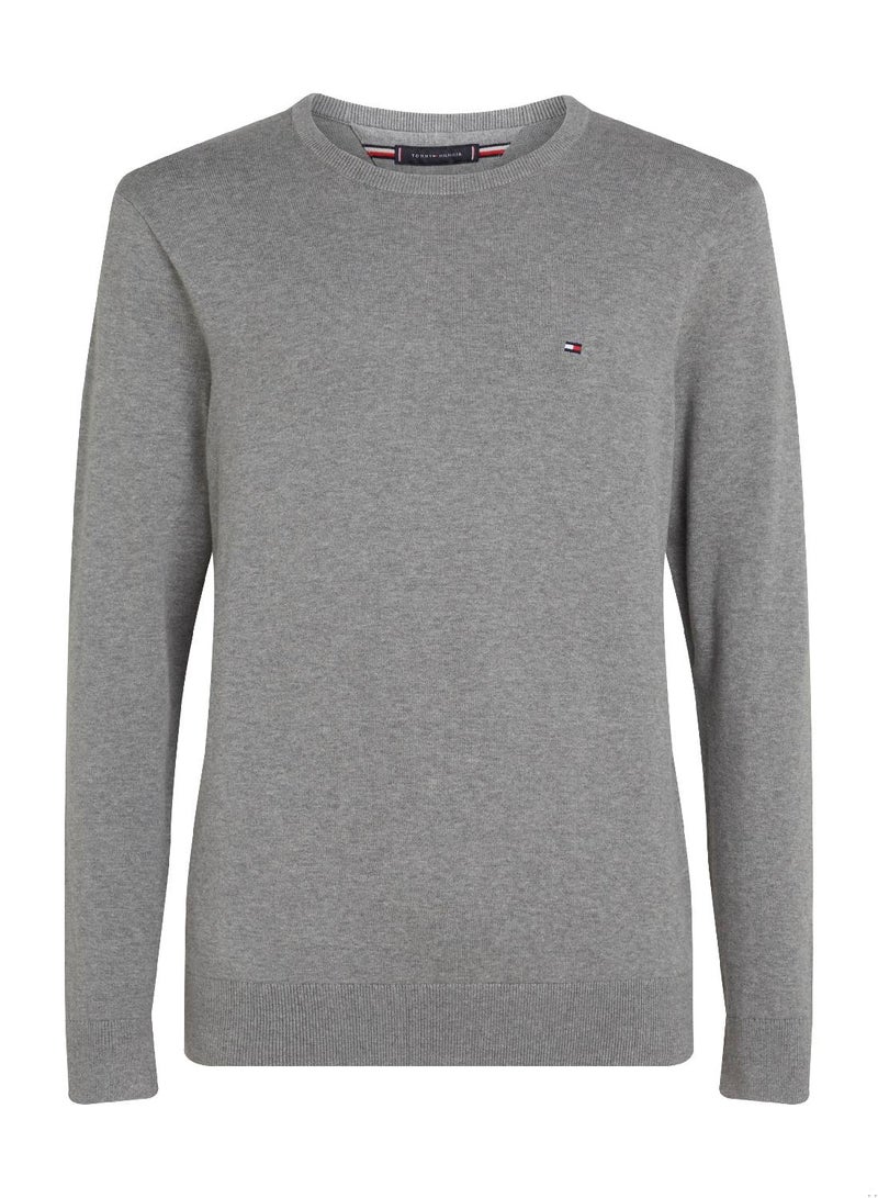 TOMMY HILFIGER Flag Crew Neck Jumper - Image 5