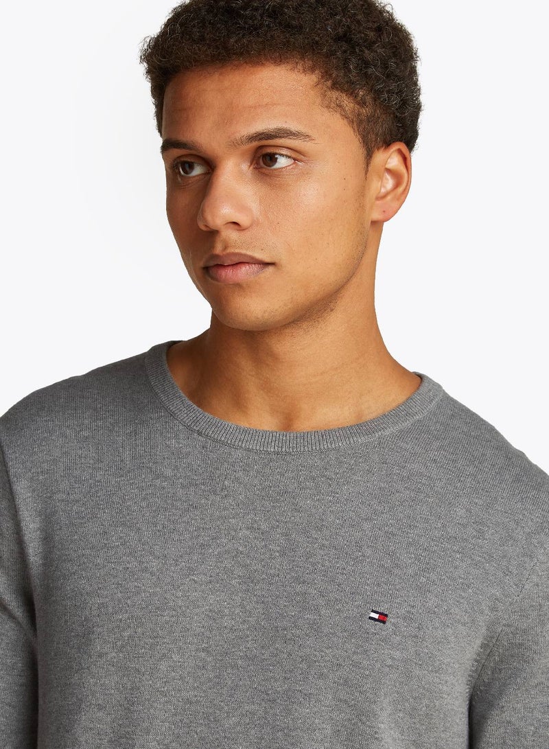 TOMMY HILFIGER Flag Crew Neck Jumper - Image 4