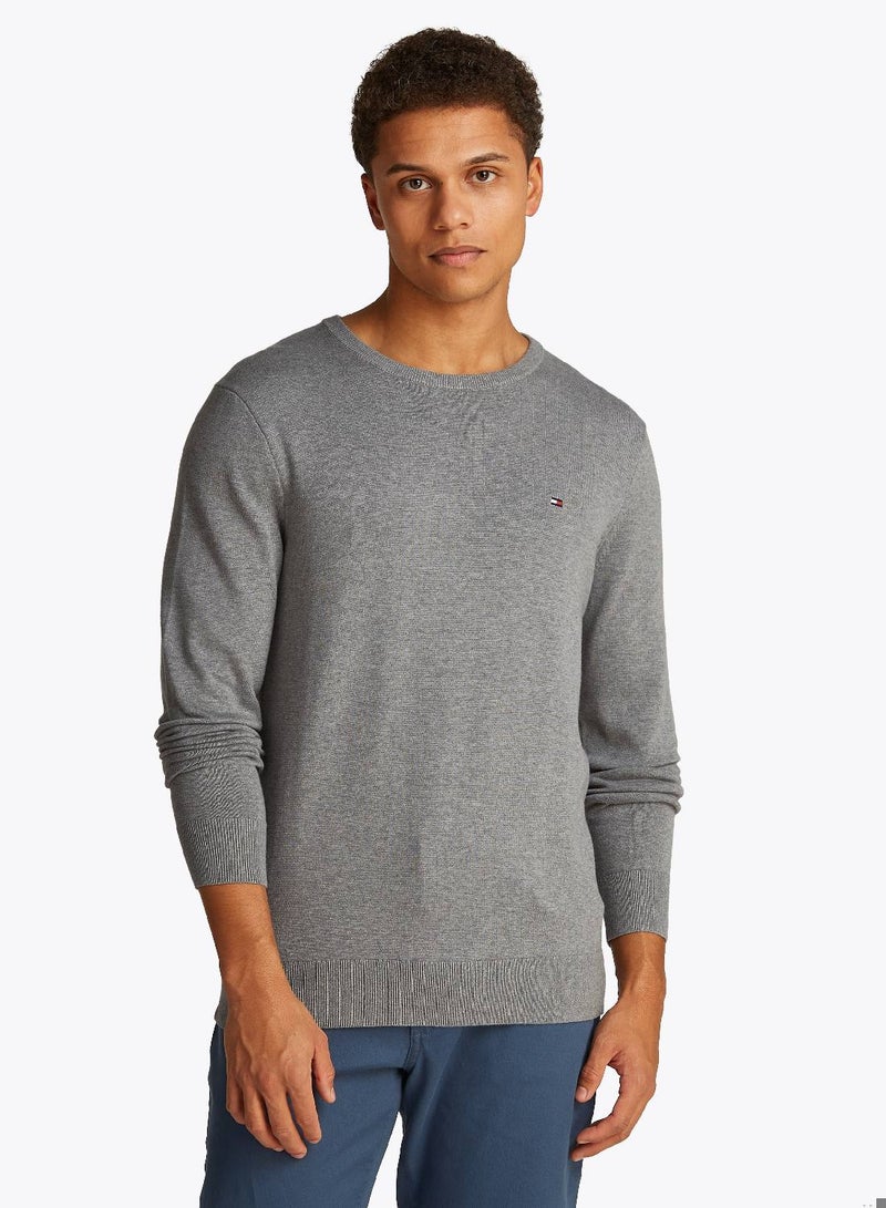 TOMMY HILFIGER Flag Crew Neck Jumper - Image 1