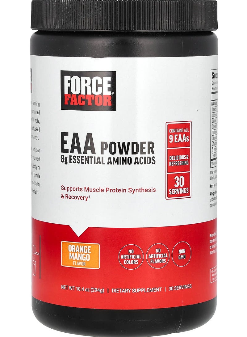 Force Factor EAA Powder Orange Mango 10.4 oz (294 g)