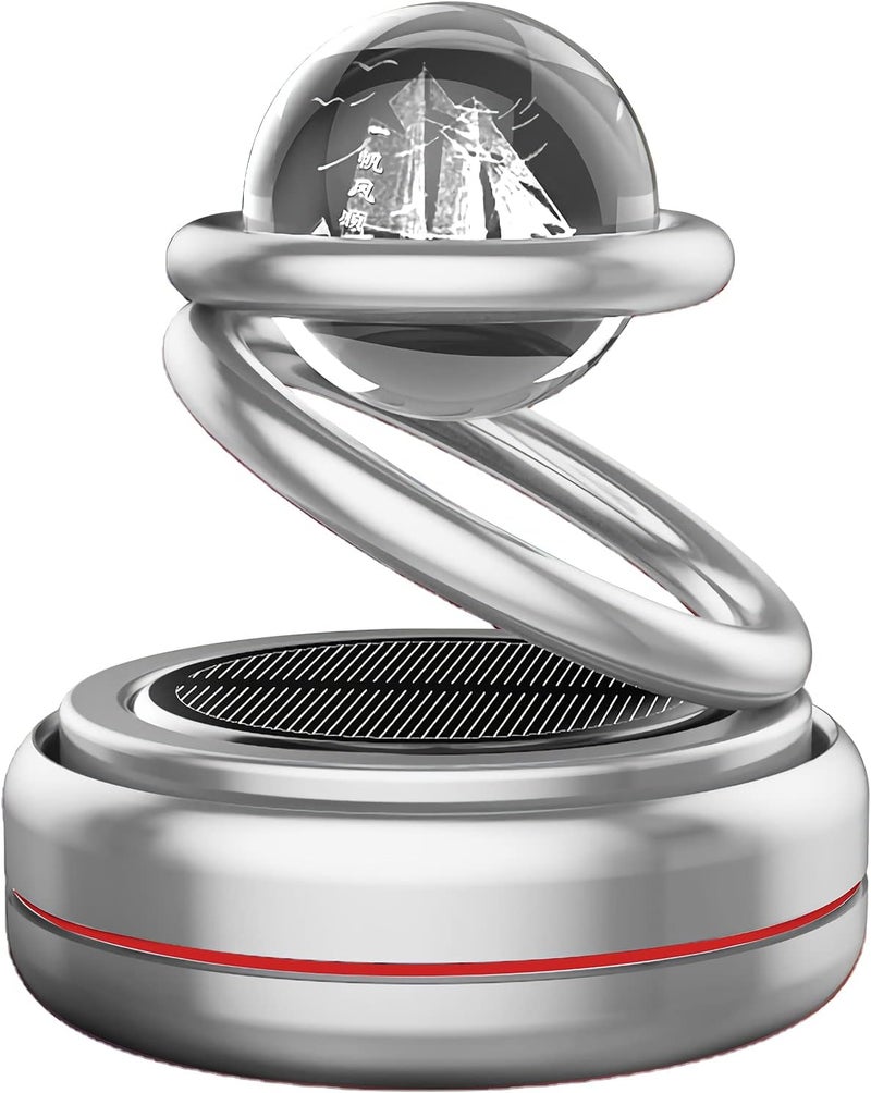 Aerbee Car Air Freshener, Solar Powered Air Purifier Car Interior Autorotation Decoration Accessories, Car Aroma Diffuser Aromatherapy Solar Rotating Incense Diffuser for Car Home Office Ornament - Image 1