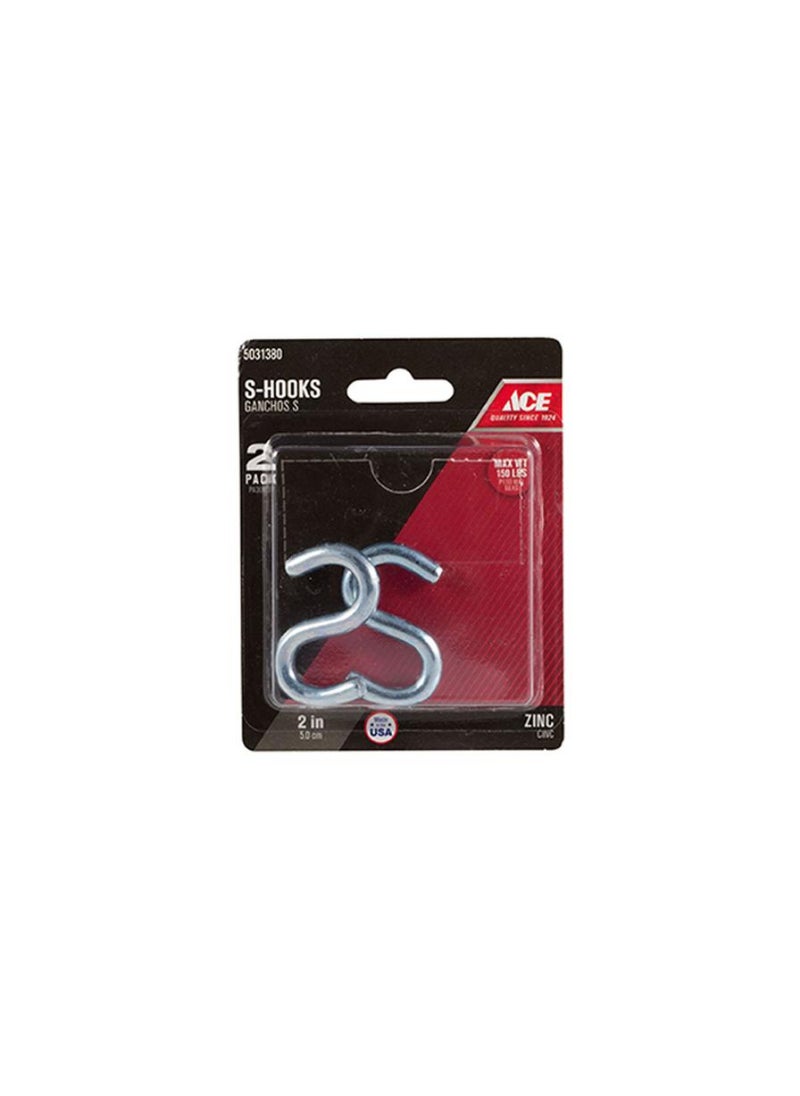 ACE S Shaped Hooks 50 Mm Pack Of 2 