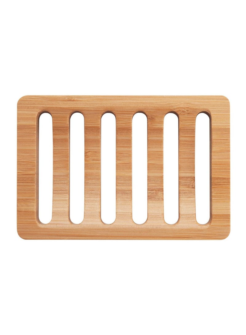 1PCS Bamboo Soap Dish,Wooden Soap Holder,Soap Dishes for Bar Soap,Wooden soap Tray,Kitchen Soap Tray Self Draining (Wooden Color) - Image 5