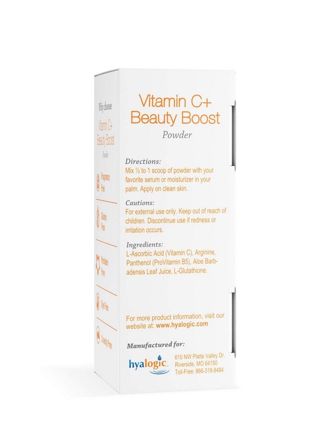 Hyalogic Vitamin C+ Beauty Boost Powder - Create an Incredible Skin Moisturizer by Adding our Powdered Vitamin C with ProVitamin B5 & Glutathione to your Favorite Beauty Serum 0.21 Oz (6 Grams) - Image 2