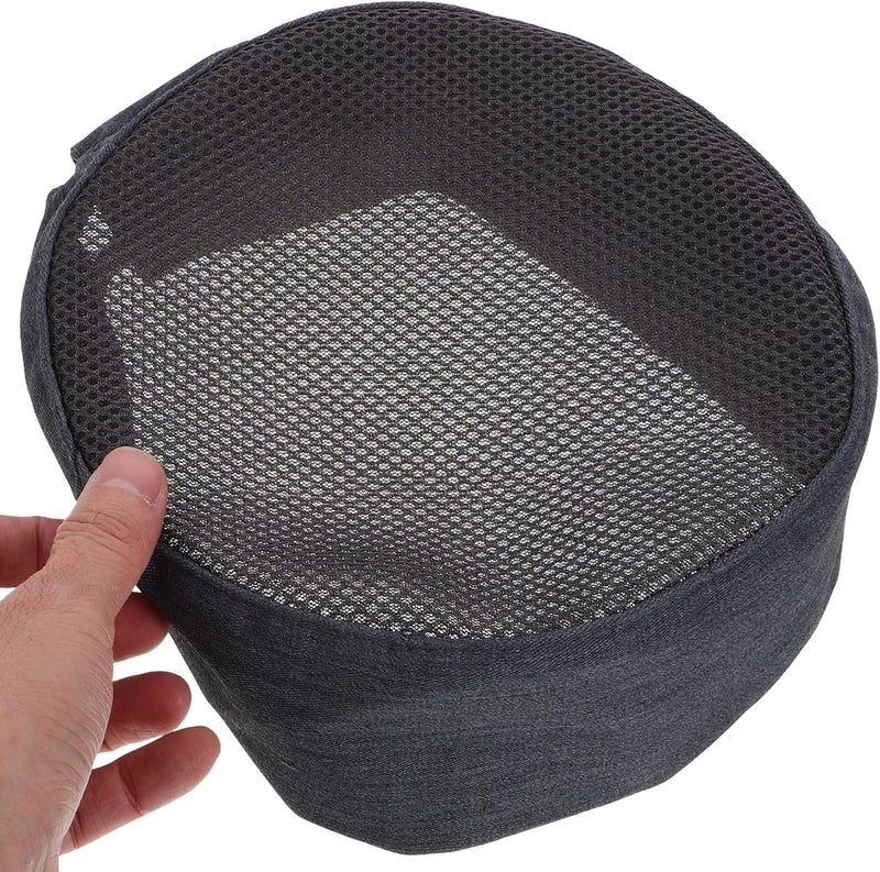 Breathable Mesh Chef Beanie Cooking Cap Unisex Skull Hat for Kitchen Food Service Workers Grey - Image 3