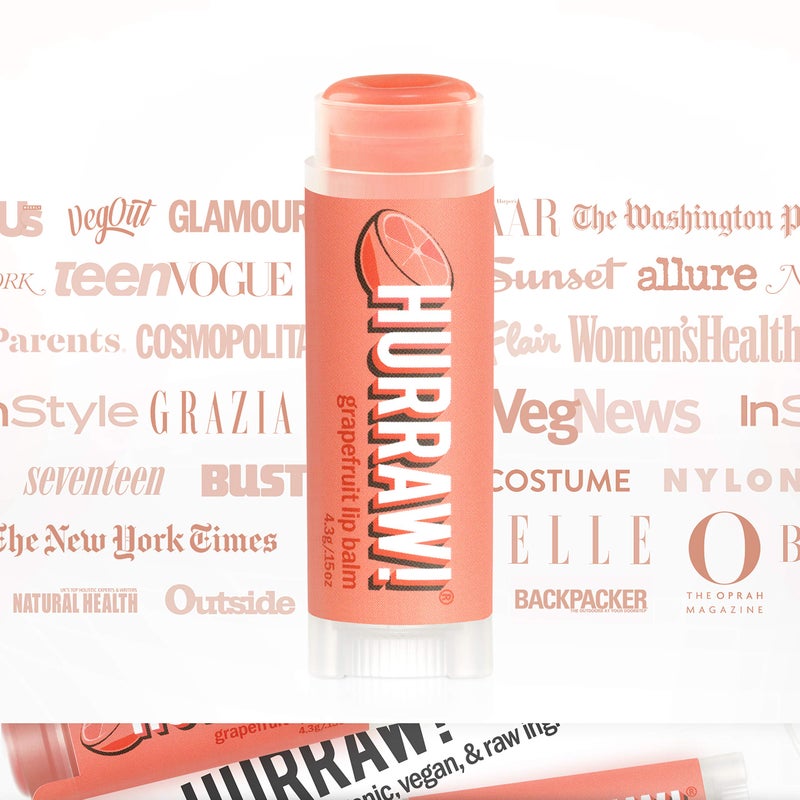 Hurraw! Grapefruit Lip Balm, 3 Pack: Organic, Certified Vegan, Cruelty and Gluten Free. Non-GMO, 100% Natural Ingredients. Bee, Shea, Soy and Palm Free. Made in USA - Image 5