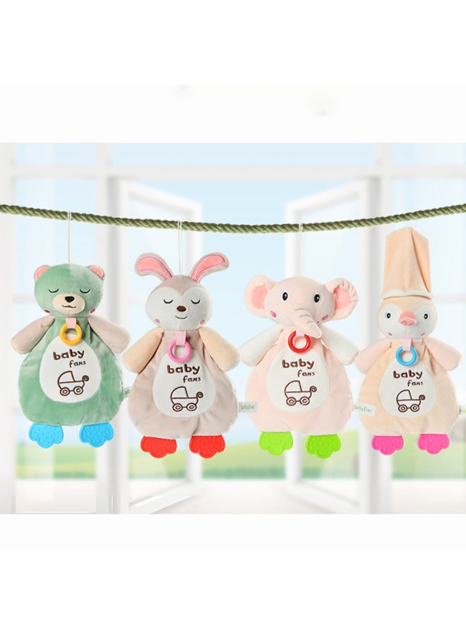 Baby Soothing Animal Puppet Plush Toys Chewing Hanging Decoration For Stroller Interactive Soft Toys For 0-1 Years Old Babies-Color:Rabbit - Image 2