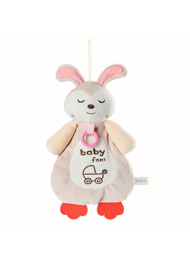 Baby Soothing Animal Puppet Plush Toys Chewing Hanging Decoration For Stroller Interactive Soft Toys For 0-1 Years Old Babies-Color:Rabbit - Image 1