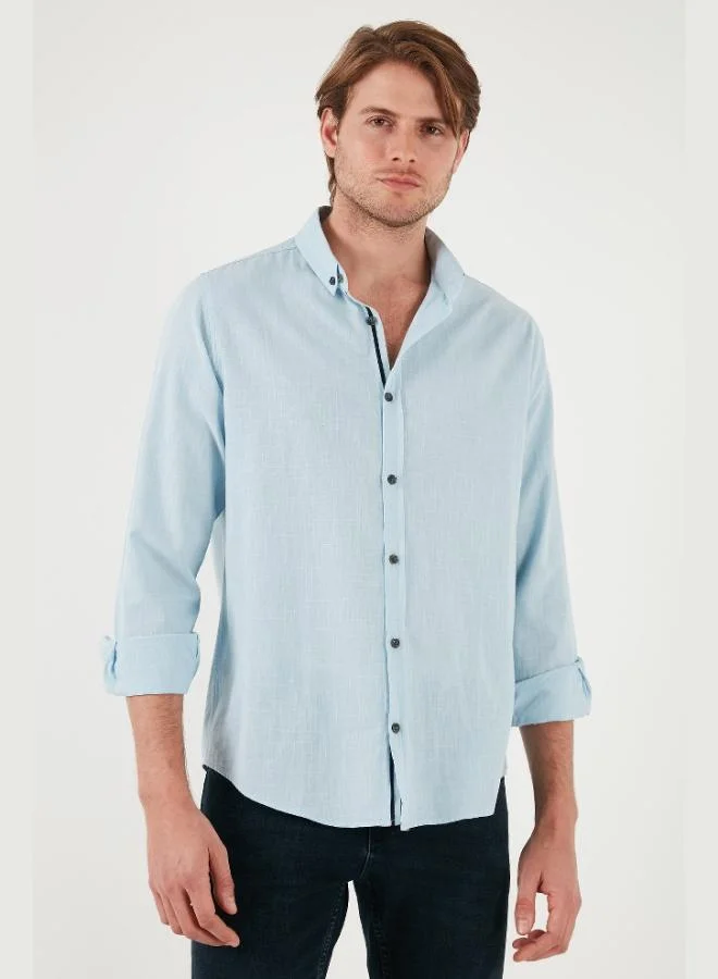 Buratti  Buratti Cotton Regular Fit Button-Down Collar Shirt Men's SHIRT CF20S111871 for Men | Best Price UAE