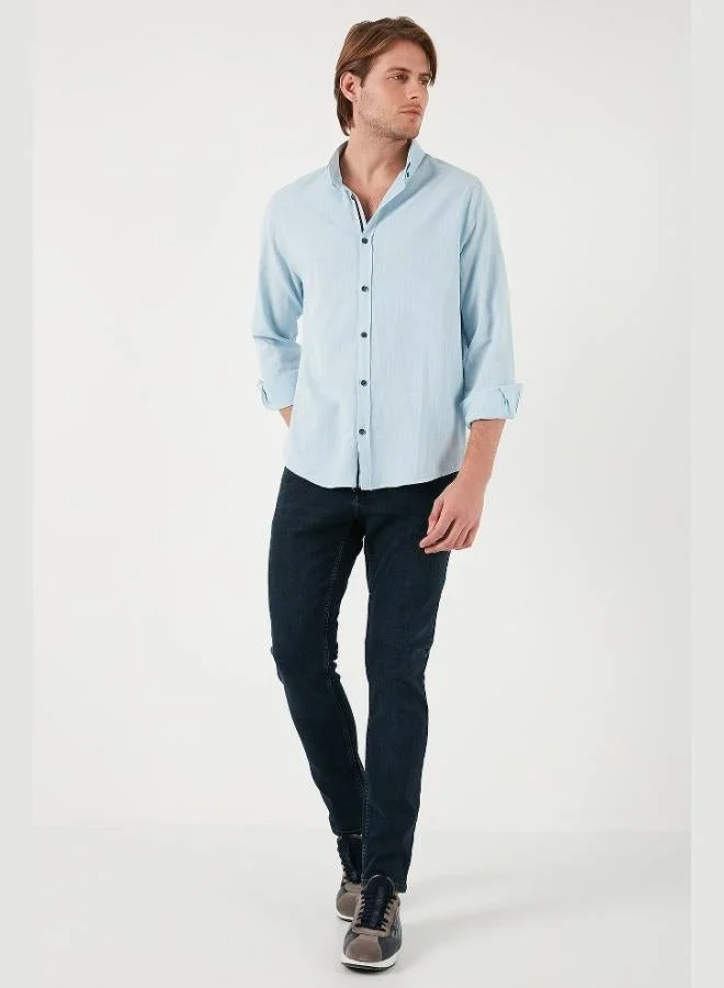 Buratti  Buratti Cotton Regular Fit Button-Down Collar Shirt Men's SHIRT CF20S111871 for Men | Best Price UAE