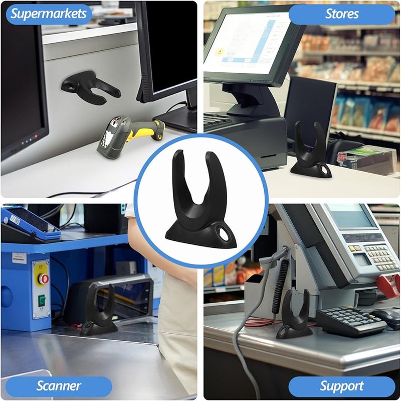 حامل ماسح الباركود المحمول حامل جدار قوس دعم أسود - Image 4