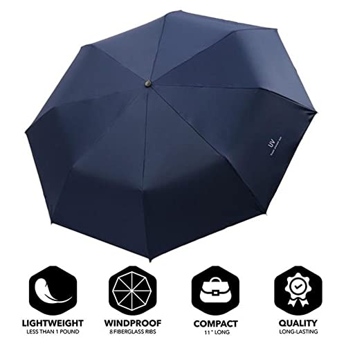 KEKEMI 3 Fold UV Plain Automatic Sun & Rain Umbrella for Men & Women (Pack of 1) - Image 2