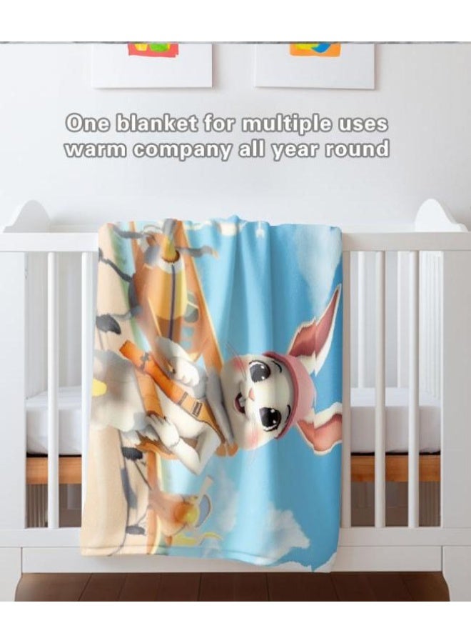 general Children's or student cartoon flannel thin blanket (warm and comfortable, suitable for sleep, games) 100cm*150cm - 136 - Image 1