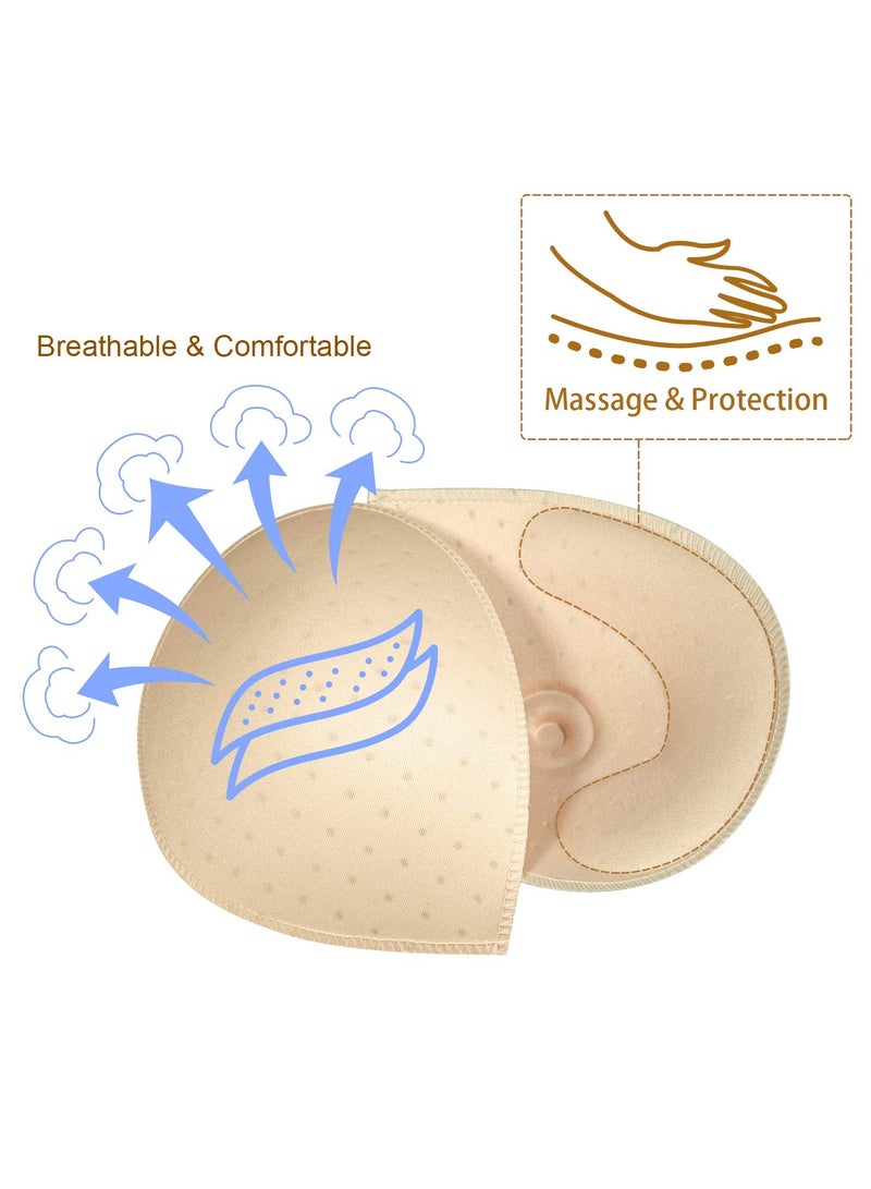 SOLARAE Bra Pad Inserts, Women's Removable Underwear Inserts Sponge Cups Semicircular Replacement Inserts Pads for Yoga Swimwear Bikini Swimsuits, Etc. (6 Pairs, White Black Skin Color) - Image 5