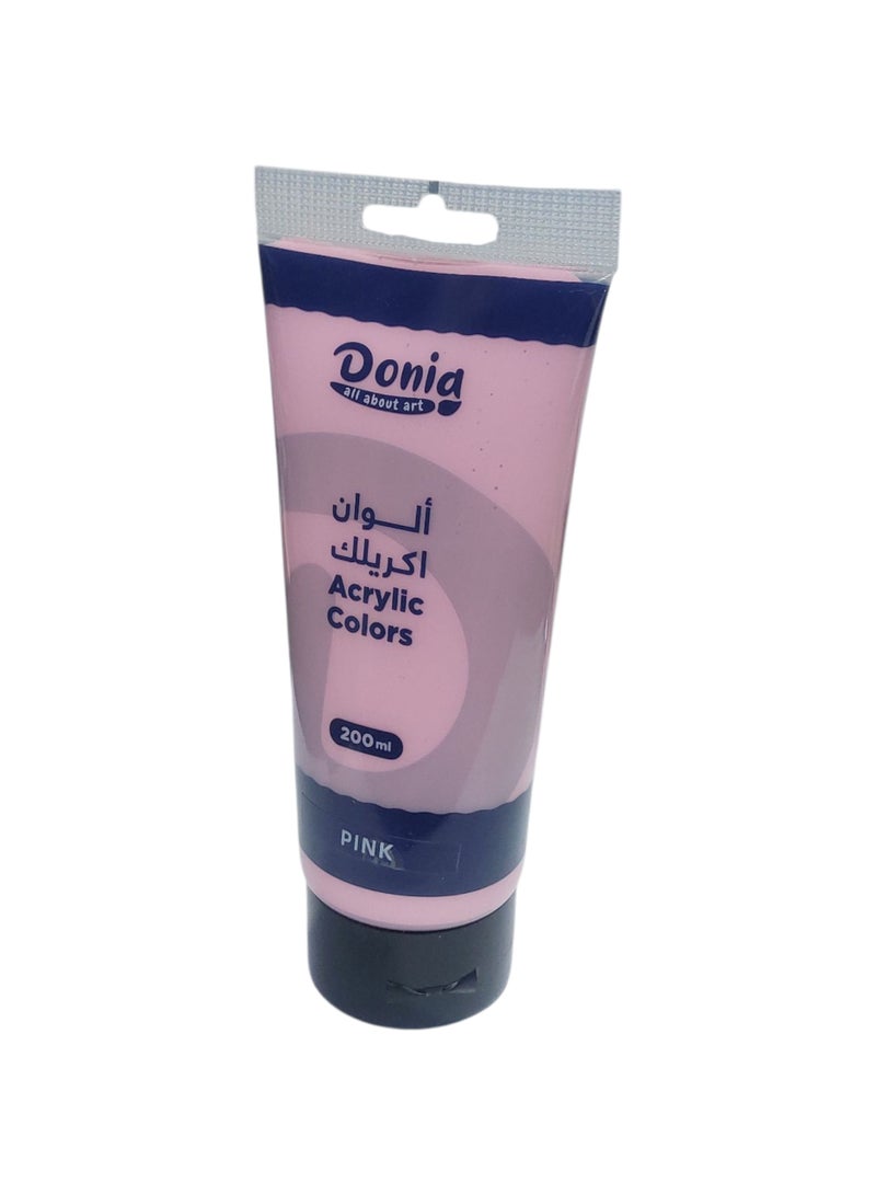 Acrylic Paint 200ml Pink