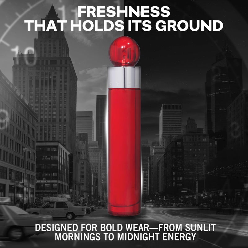 Perry Ellis 360Â° Red Eau De Toilette Spray for Men - Mens Cologne, Long Lasting Perfume, EDT, Fragrance with Notes of Clove, Cinnamon & Patchouli - 3.4 fl oz (100 mL) - Image 3